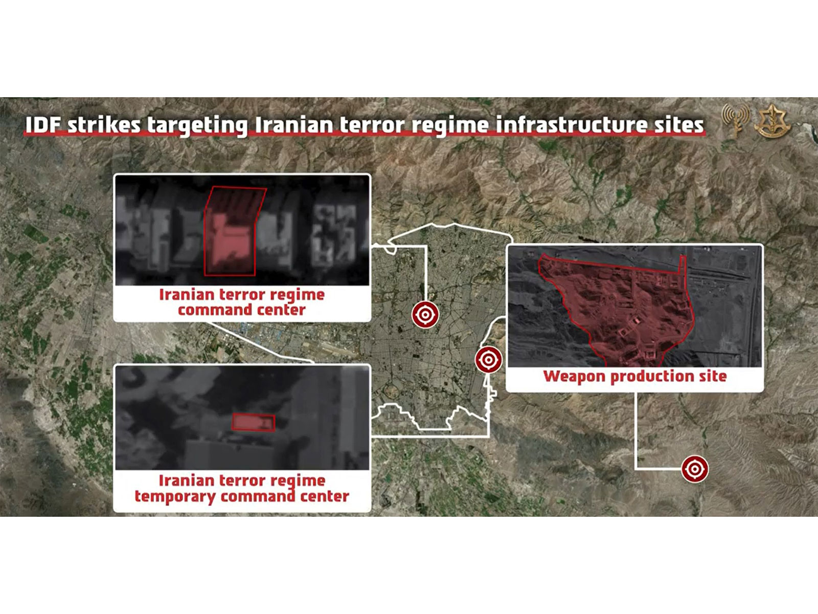 Iranian military infrastructure struck in Tehran, says IDF