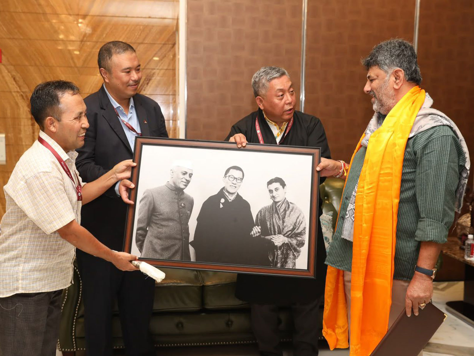 Central Tibetan Administration representative Tsultrim meets K”taka CM Shivakumar, conveys greetings from Dalai Lama