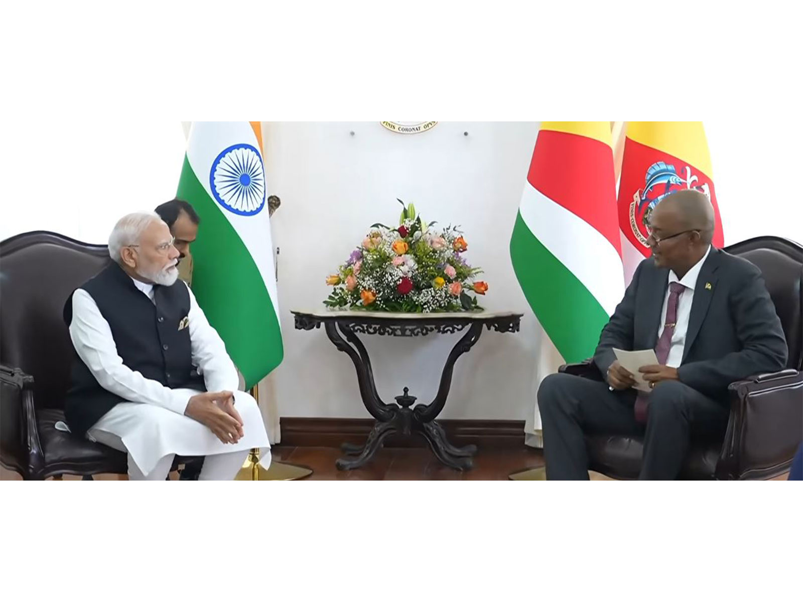 PM Modi holds bilateral-level talks with Seychelles President Herminie as part of his state visit