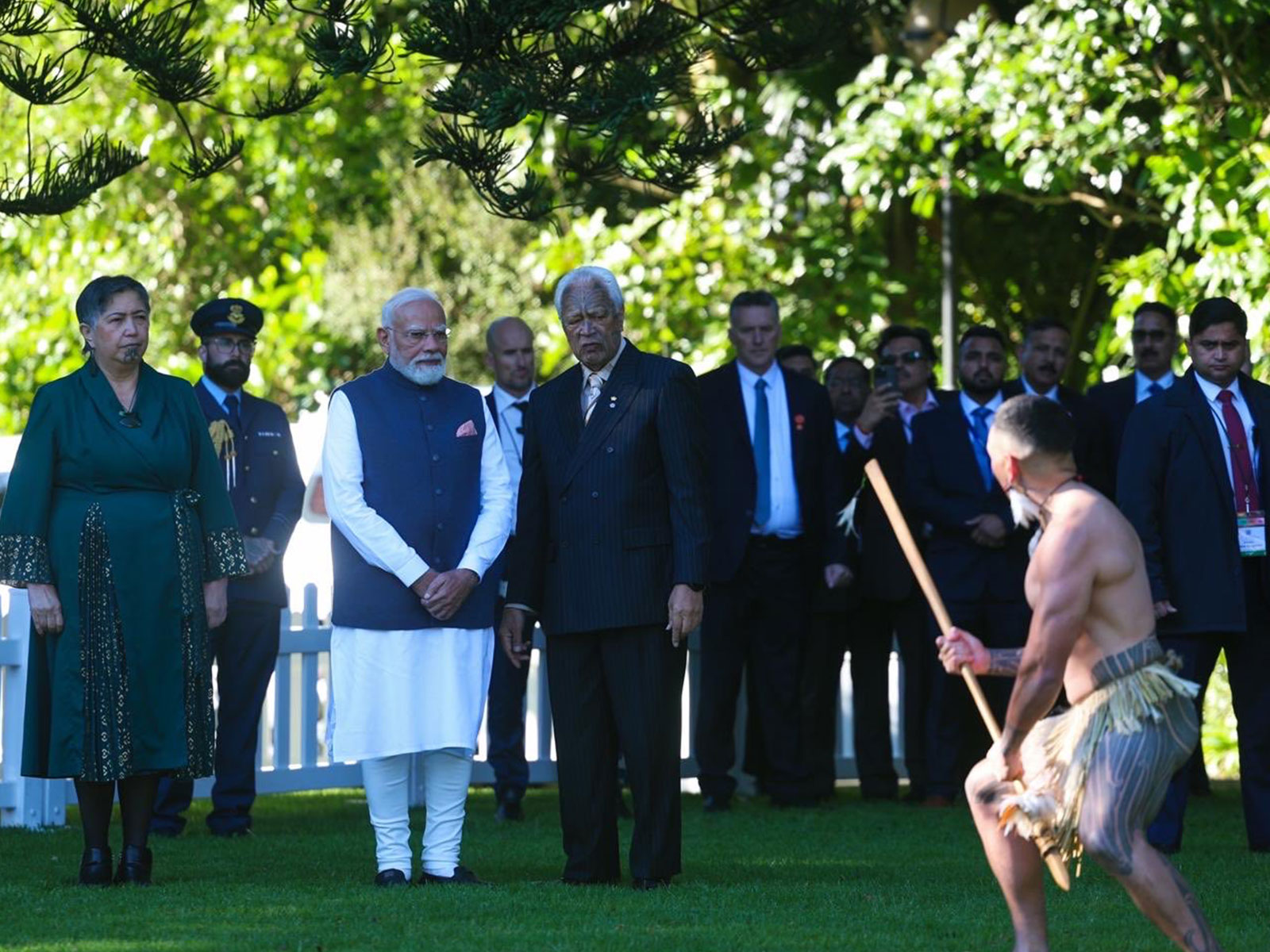 PM Modi receives traditional Maori powhiri welcome at Government House in Auckland