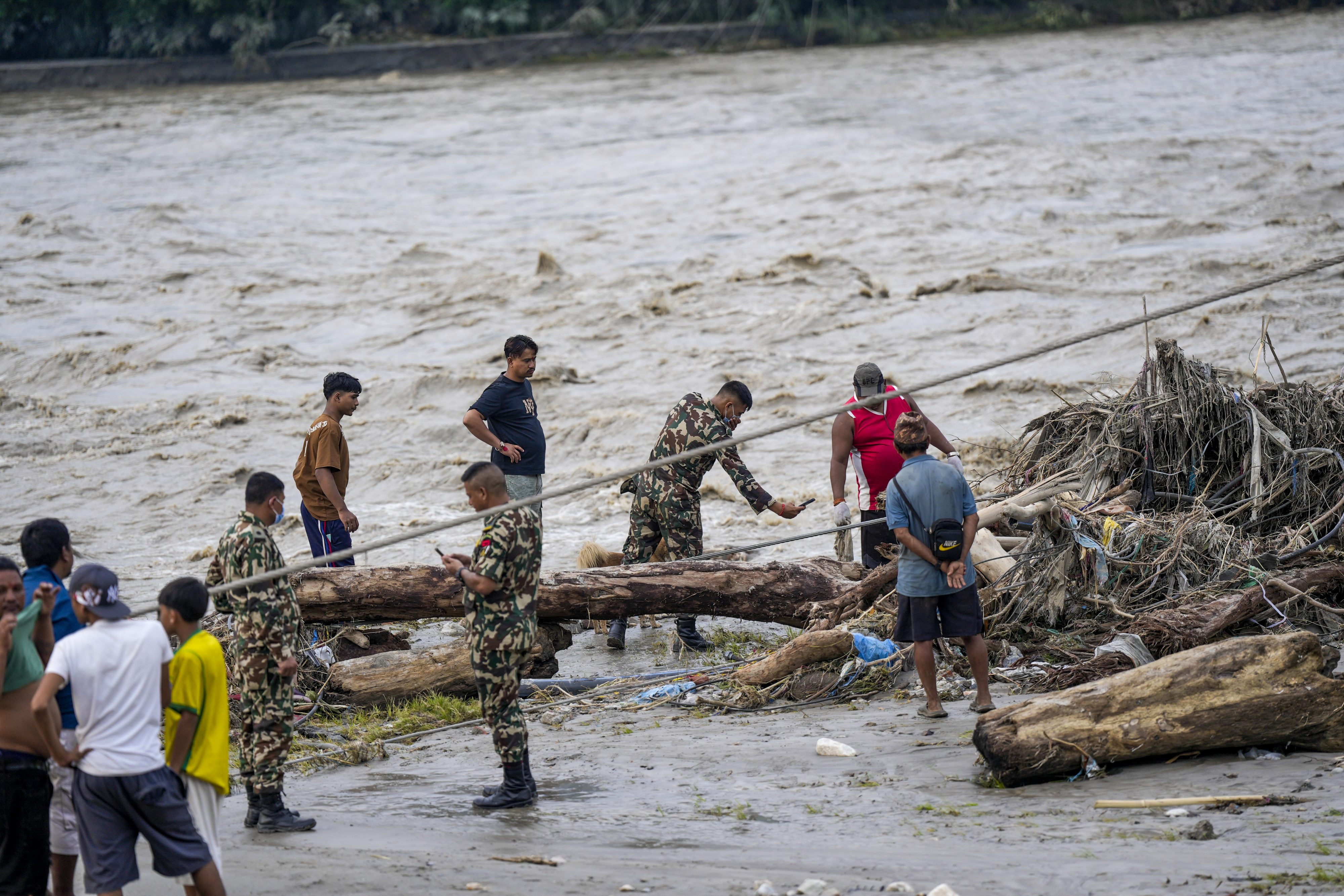 Flood water level rises again in Bhotekoshi River, Nepal cautions rescue teams to stay alert