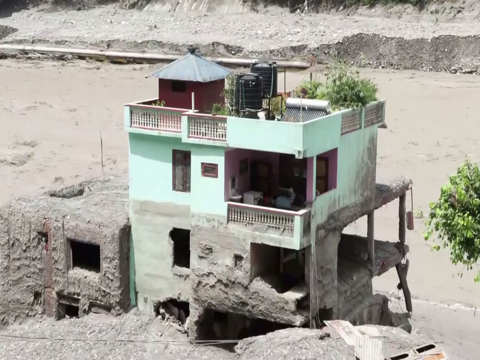“Everything is gone”: One house stands firm amid Nepal flash flood as survivors recount terrifying escape