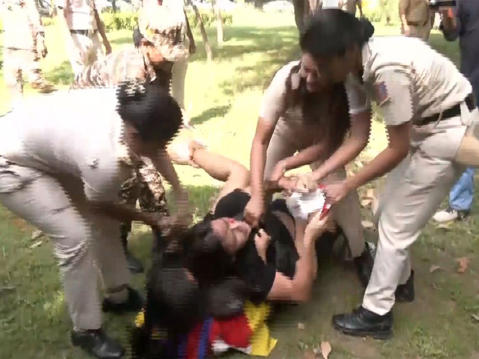 Tibetan Youth Congress storm protest at the Chinese Embassy on 77th Founding Day of the People’s Republic of China